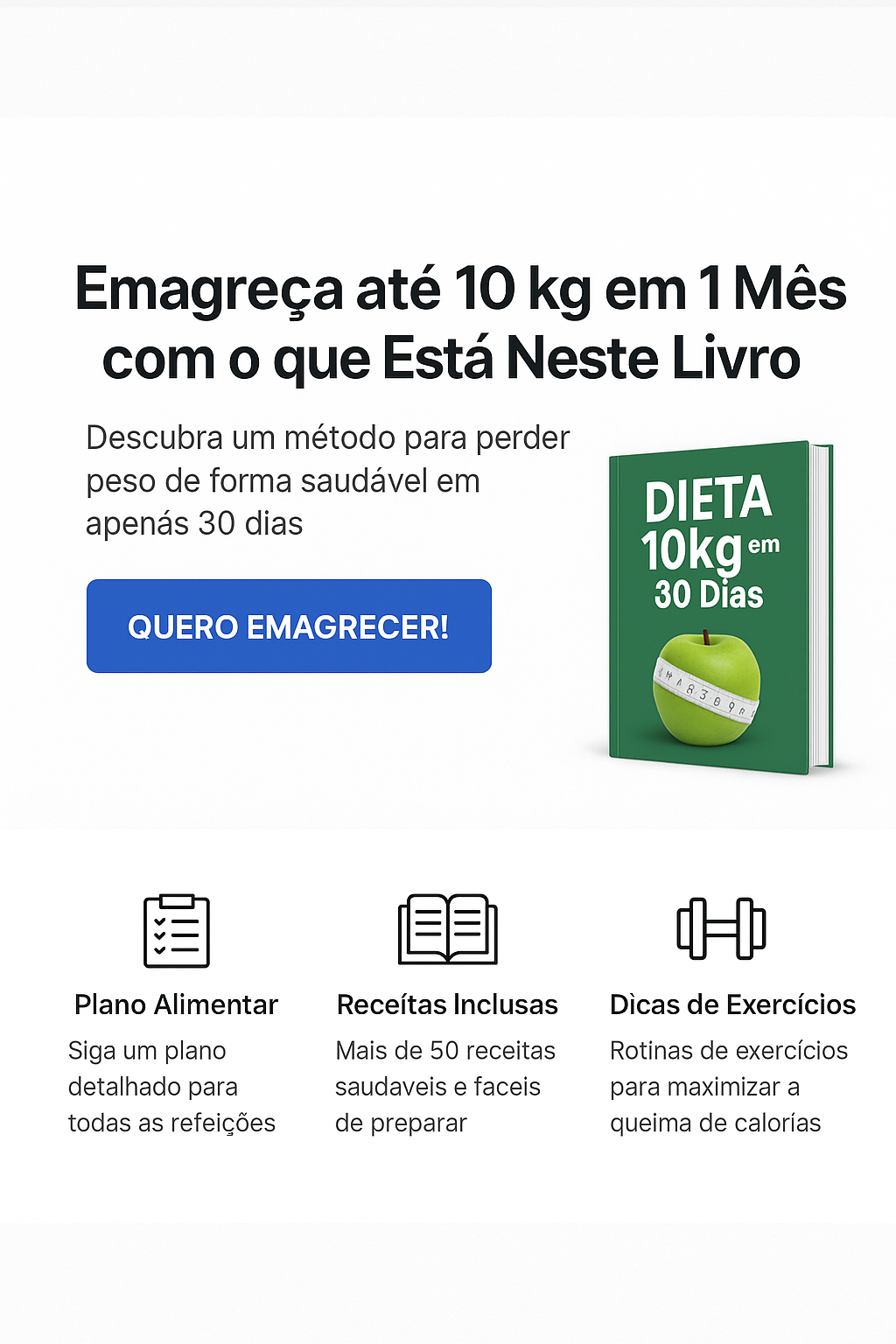 Projeto Landing Page Livro Dieta